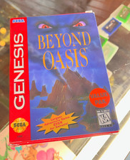 SEGA GENESIS BEYOND OASIS MOSTLY COMPLETE W/ BOX & MANUAL TESTED FREE SHIPPING!