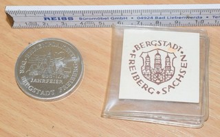 DDR Medaille »Anerkennung zur 800 Jahrfeier Bergstadt Freiberg« Ø 35 mm