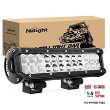 LED Light Bar 12 Inch 72W 5040LM Spot Flood Combo Off Road Driving/Fog White