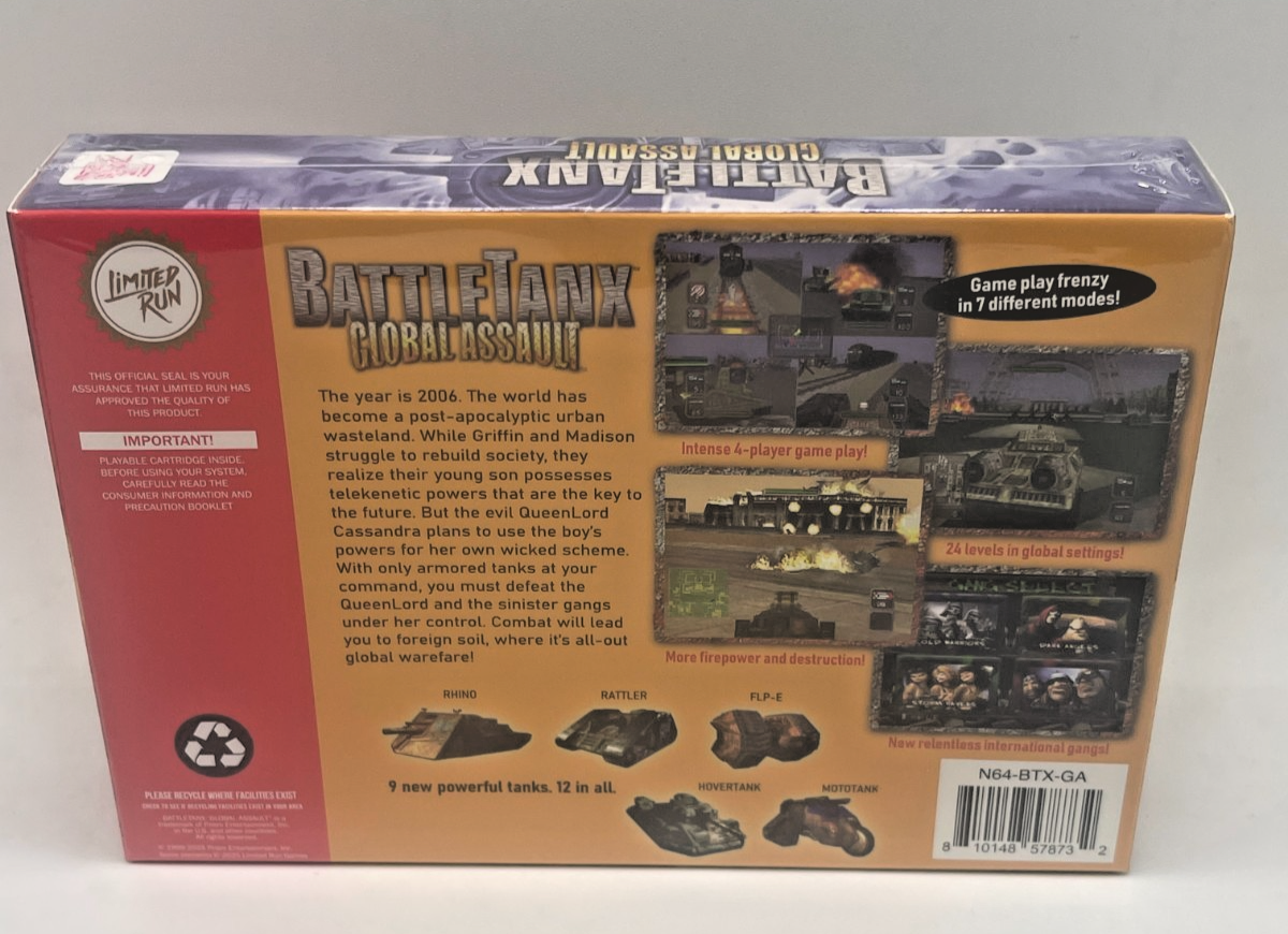 Authentic BattleTanx Global Assault (N64) Nintendo 64 Limited Run