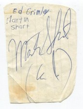 Martin Short Signed Cut Autographed Ed Grimley SUPER EARLY CAREER SNL