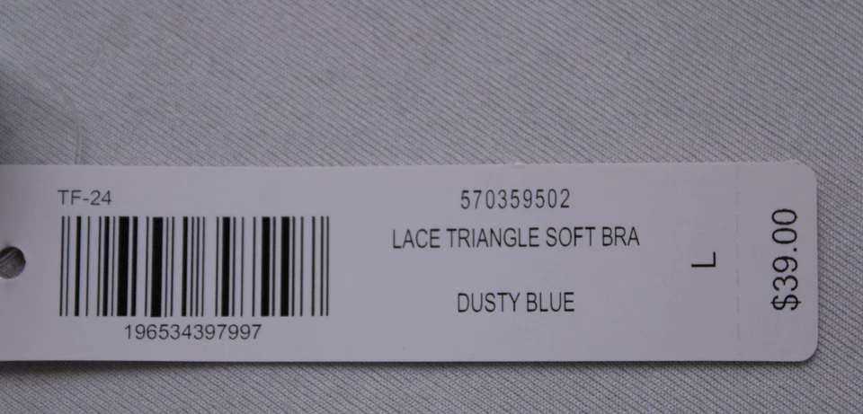 Bralette Soma Intimates para mujer de encaje suave triángulo DM3 azul polvoriento grande nuevo con etiquetas Foto 3 de 4