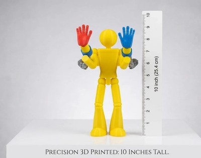 CUSTOM 10  3D Printed articulated  Player  Figure with Mechanical Grab Arms!