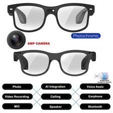 HD Video AI smart glasses with camera and bluetooth and video controller