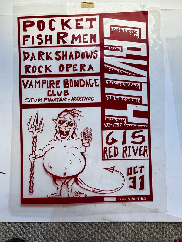 Pocket FishRman at the Cavity, Austin, film positive / Lee Bolton/ 20" x 26"