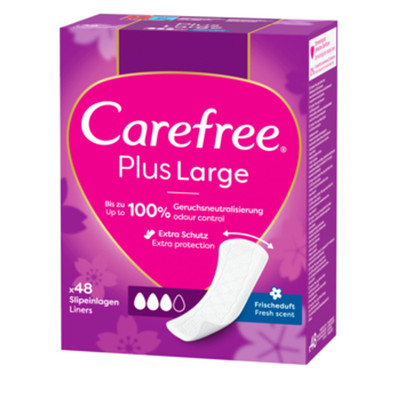 3574661661995 Carefree Plus Large Fresh Scent, wkładki higieniczne 48 szt. JNTL