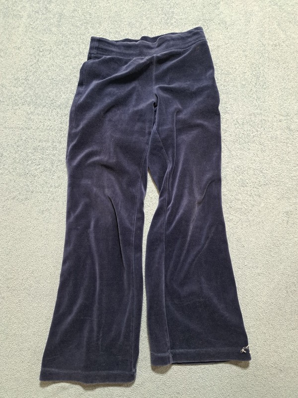 Activology Sweat Pants Women PS Velour Cotton Blend Loungewear Blue Regular Fit