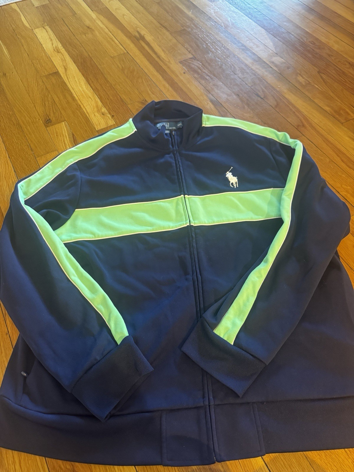 Polo Ralph Lauren Track Jacket Uomo XXL Alto Big Pony Rigato Vintage Preppy OG