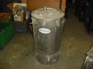 Nordson Hopper for Powder Coating System can pot canister 31" x 16" dia