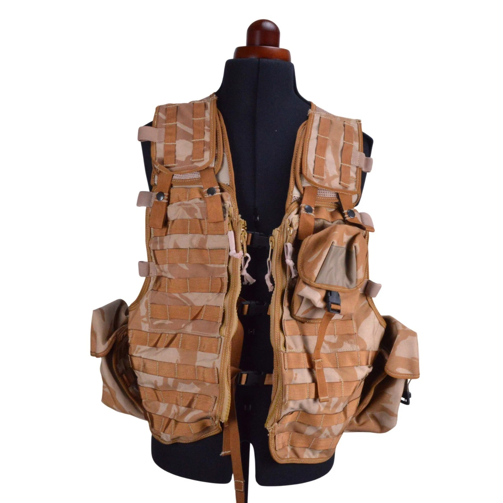 British Army Tactical Load Carrying Vest Desert DPM MOLLE Pouches Outdoors
Opens in a new window or