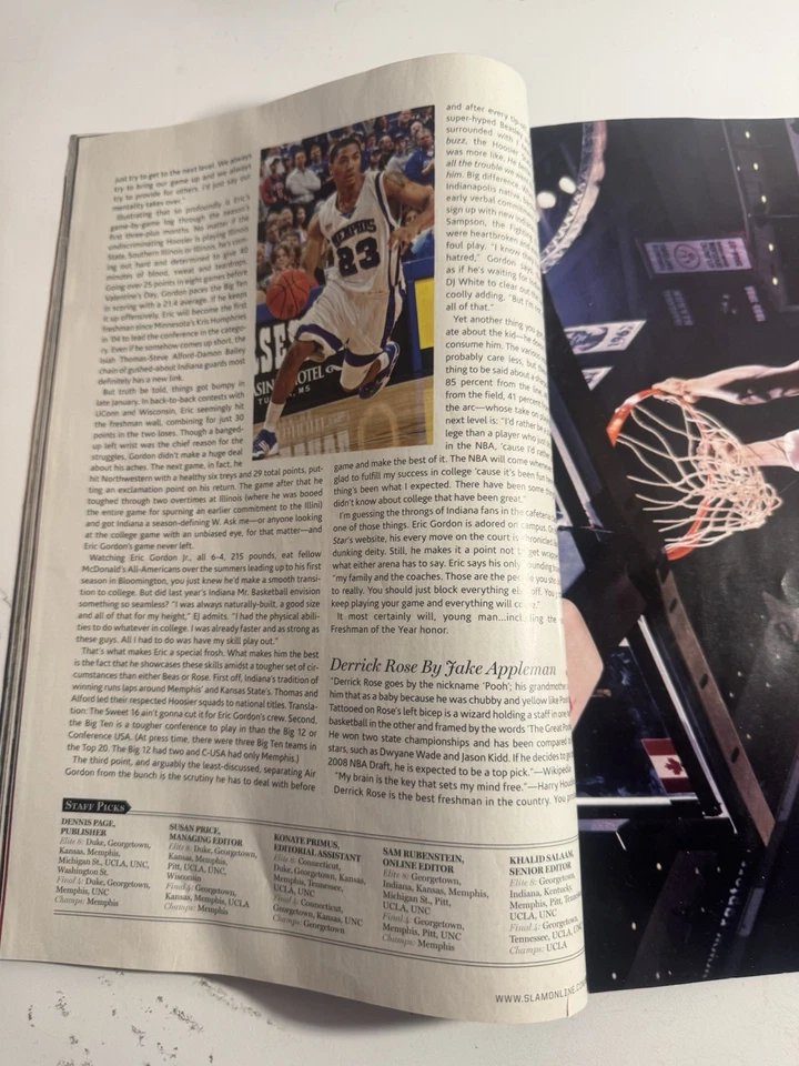 Slam Magazine Issue #117 - Derrick Rose Cover Memphis Fresh To Death- May 2008 - Image 2 of 4