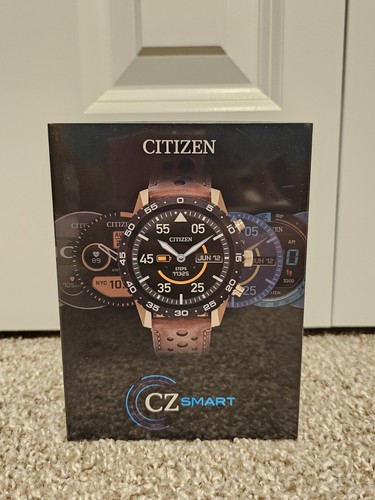 Montre connectée sport Citizen CZ Smart Gen 2 44 mm en cuir marron - MX1016-28X - Photo 2 sur 4