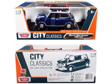 1/18 1961-1967 Morris Mini Cooper RHD (Right Hand Drive) Dark Blue with British