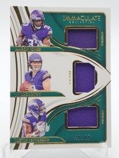 J.J. MCCARTHY JUSTIN JEFFERSON 2024 IMMACULATE TRIPLE PATCH /49 Q4600