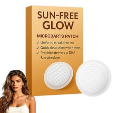 Sun-Free Glow Patches,Micro-needle Self-Tanning Patch Natural Bronze 10 Tablets