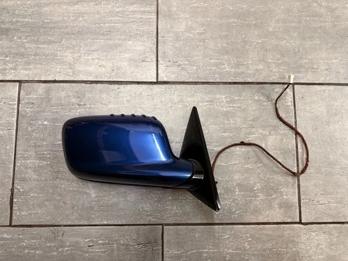BMW 3 SERIES E46 COUPE CONVERTIBLE DRIVER SIDE RIGHT WING DOOR MIRROR OEM BLUE