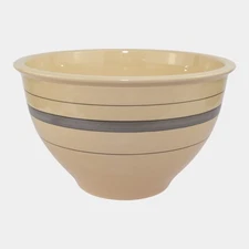 Roseville Creamware Utility Ware 1920s Pottery Gray Band Ceramic Bowl 3-10