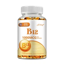Vitamin B12 Capsules 1000mcg -Nervous System Health,Anti-Aging,Energy Metabolism
