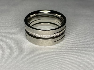 Henrich & Denzel - Platining ''Meridiano'' - Gr. 56 - 950er Platin, Diamanten