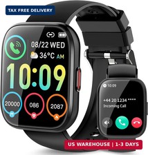 Smart Watch for Men Women, 1.85" TFT-Touch Screen Smartwatch with Call Function,