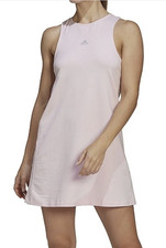 ADIDAS SPORTSWEAR RACERBACK FRENCH TERRY COTTON TANK DRESS - PINK HD7181 WOMEN S