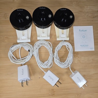 LOT OF 3 FUNLUX ZH-IXY1D Wireless Indoor Video Security Camera A6