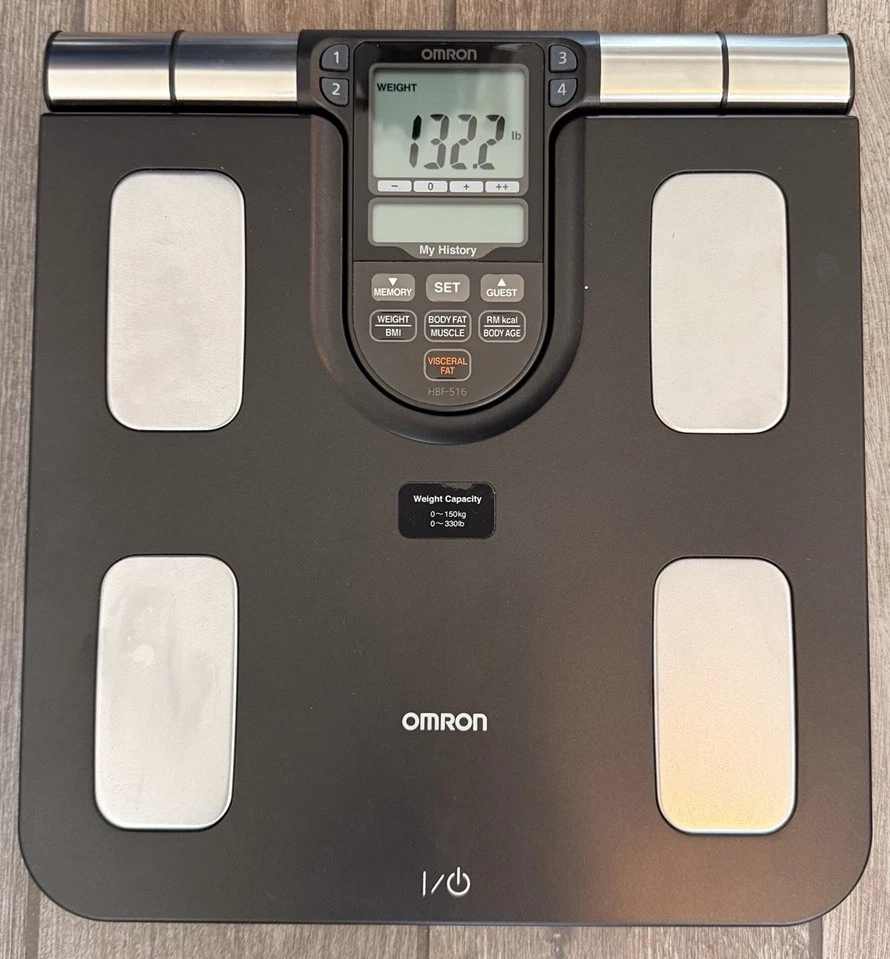 Omron HBF-516 Monitor de Composición de Cuerpo Completo Escala Grasa Corporal IMC Peso 3 Foto 2 de 4