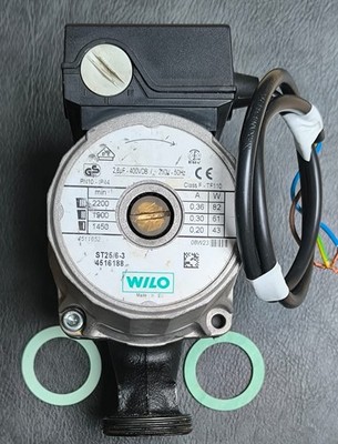 Solar Wilo ST 25 / 6-3 Heizungspumpe  180mm + 2x Dichtung Kabel ca. 60cm lang