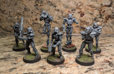 Star Wars Legion Miniatures Imperial Dark Troopers - 7 Figures Pro Painted