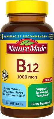 Nature Made Vitamin B12 1000 mcg Energy Metabolism Support 150 Softgels