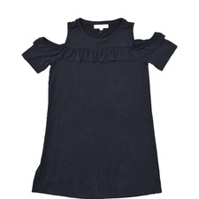 NEW Loft Women's Size Mp Shift Dress Gray Knee Length Casual Modal Solid