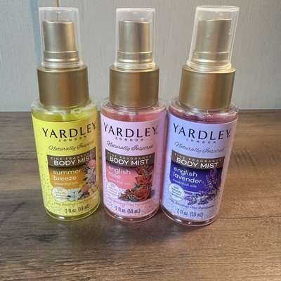 Yardley London 3 Pc Body Mist Summer Breeze English Lavender English Rose 2oz