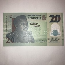 Nigeria 20 Naira (2022) - Polymer New Polymer UNC Bank Note