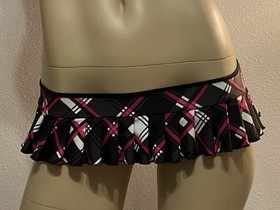 Sexy Micro Mini Naughty School Girl Skirt Plaid Lingerie Rave Exotic Dancer