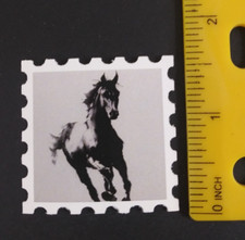 Beautiful Wild Horses Stamp Style Sticker AAD 