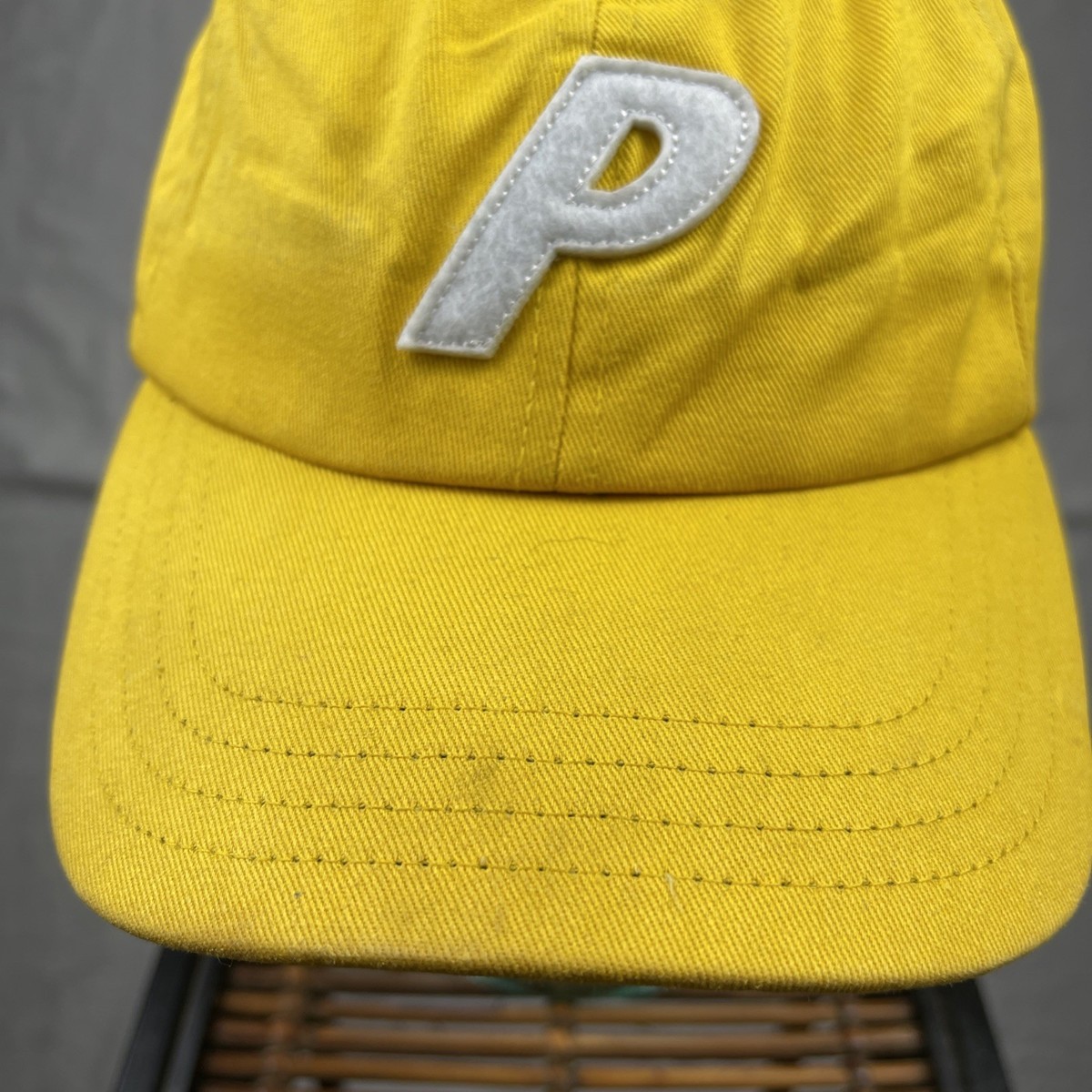 Palace Skateboards Hat Cap Mens Adjustable Yellow P Logo 6 Panel