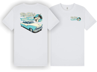 55 Ford Fairline Big Eddies T Shirt with Classic Wolf Logo C/O Paul Williams