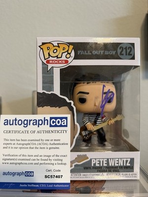 Pete Wentz Fall Out Boy Hot Topic Exclusive #212 Signed Funko ACOA