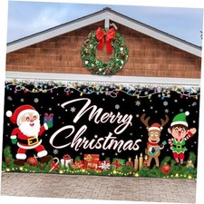 6.1 x 13.1 Merry Christmas Garage Door Decoration Christmas Garage Door Banner