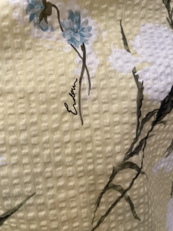 Mujer Erdem Estampado Floral Amarillo Mantequilla Algodón Seersucker Midi Camisa Vestido 12 Foto 4 de 4