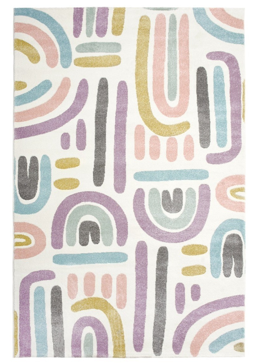 Rainbow Kids Rug Soft Children Nursery Carpet Play Mat Bedroom 120x180cm