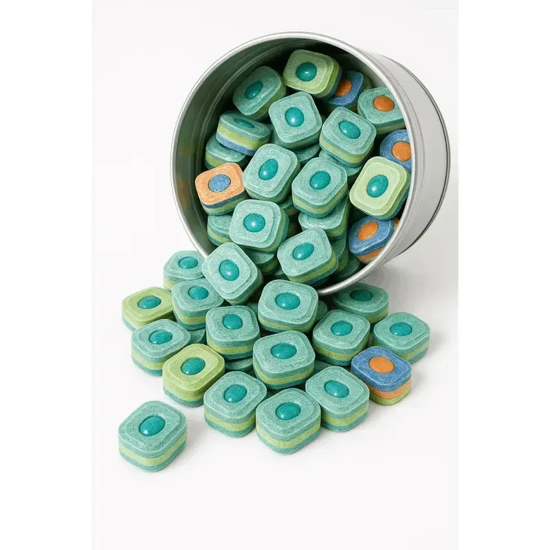 Pastilles Lave-Vaisselle Tout-en-Un Solution Anti-Calcaire pour Supprimer le Voile Terne