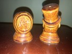 Vintage Novelty Brown Ceramic Salt & Pepper Shakers Set, 2pc — photo 2