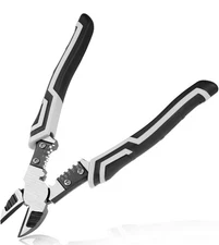 Wire Cutters Heavy Duty with Wire Stripper Crimper, Diagonal Cutters, 8 inch ...