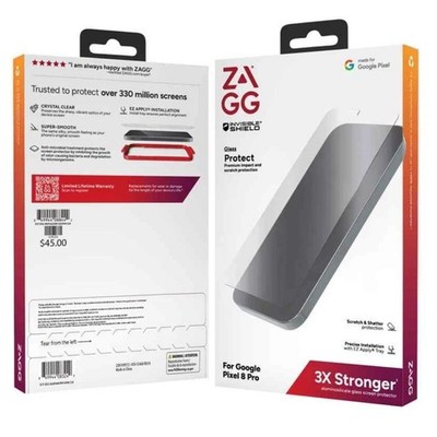ZAGG InvisibleShield Glass Screen Protector Google Pixel 8 Pro Clear New