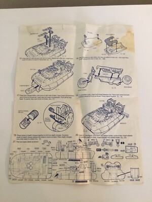 GIJOE 大砲 アメリカ太平洋海兵図 GI Joe Killer Whale Hovercraft Blueprint - 1984 - Read Description