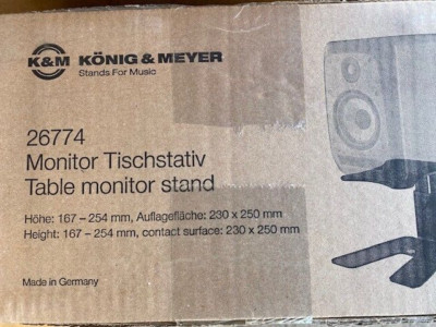 Konig & Meyer 26774 Monitor Workstation Stand - BLACK (NEW)