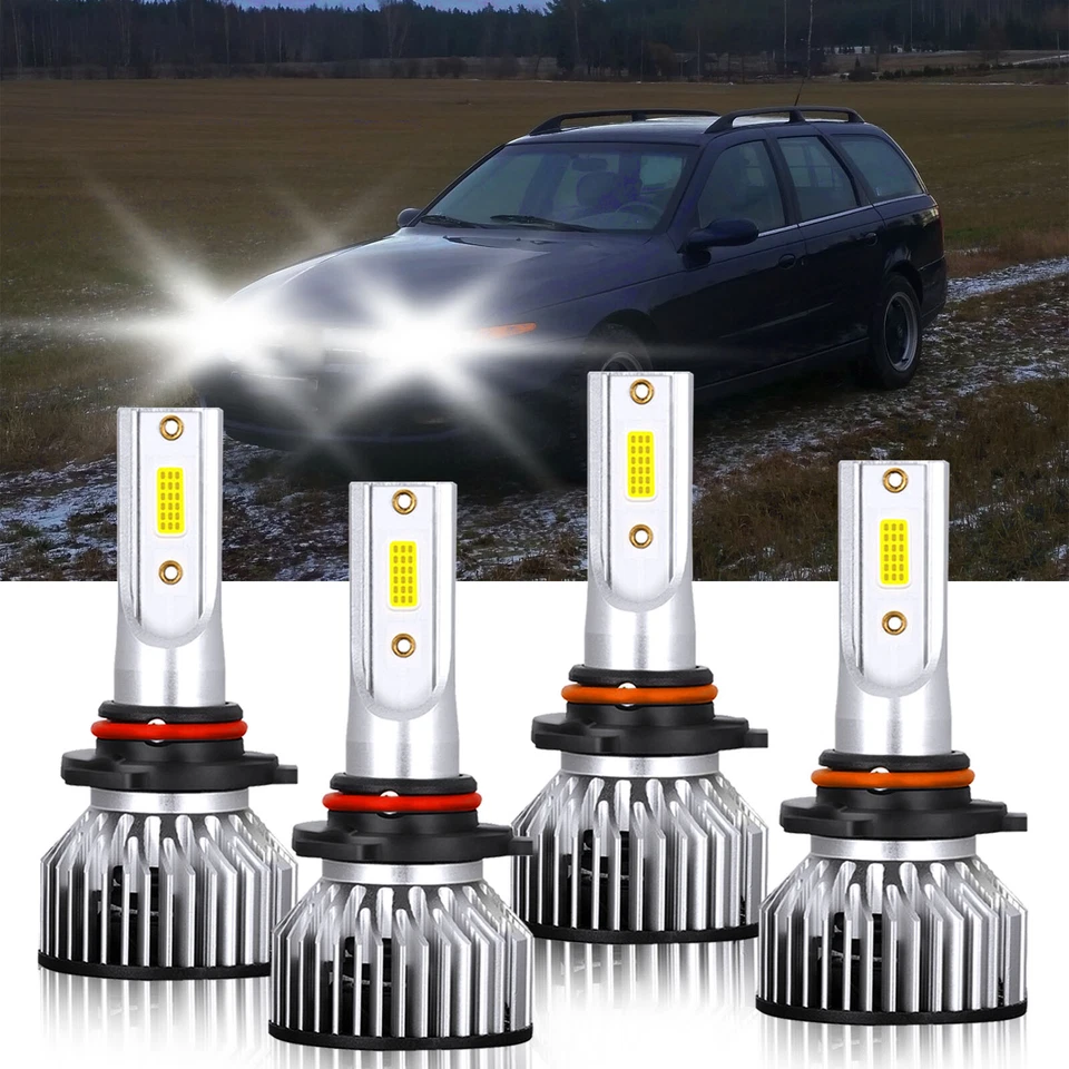 For Saturn LW1 2000-2000 9005 9006 LED Headlight High Low Beam Bulbs 10000LM - Изображение 2 из 4