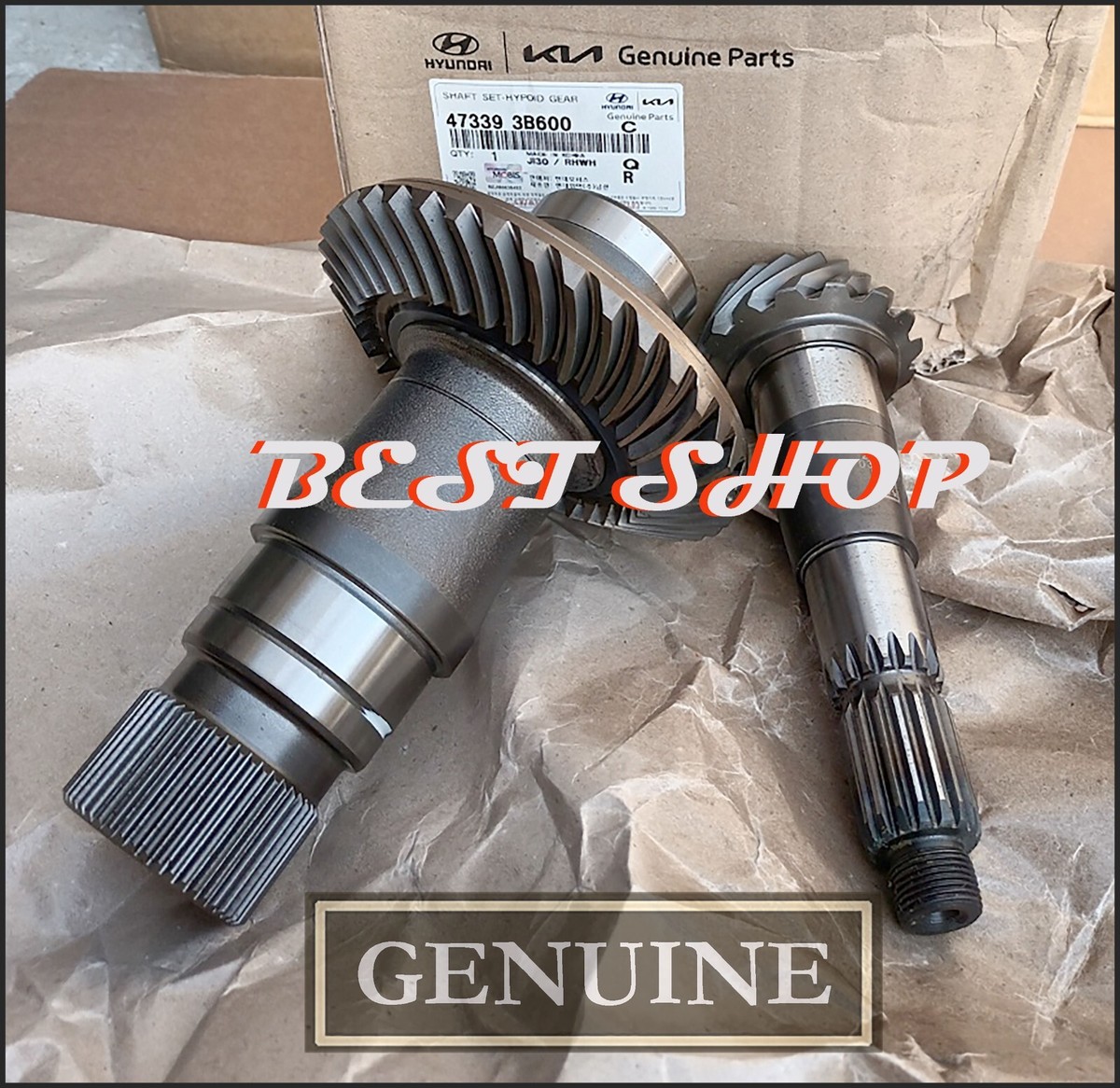473393B600 Genuine SHAFT SET-HYPOID GEAR For Hyundai/Kia (see