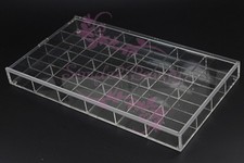 24Grid Clear Acrylic Organizer Container Rhinestones Jewelry Display Storage Box